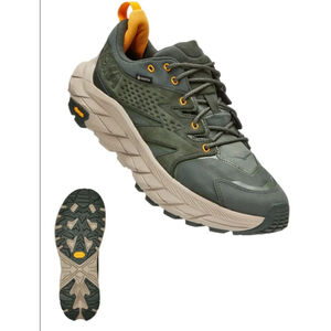 Men's Hoka Anacapa Low GTX Athletic Shoes Size 7D Green Beige